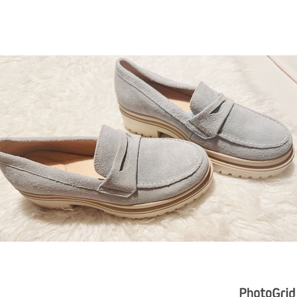 Patina Zoe Suede Blue Loafers - Picture 2 of 10